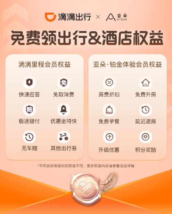 惠州股票配资 滴滴开放打通会员体系 携手亚朵打造出行新体验